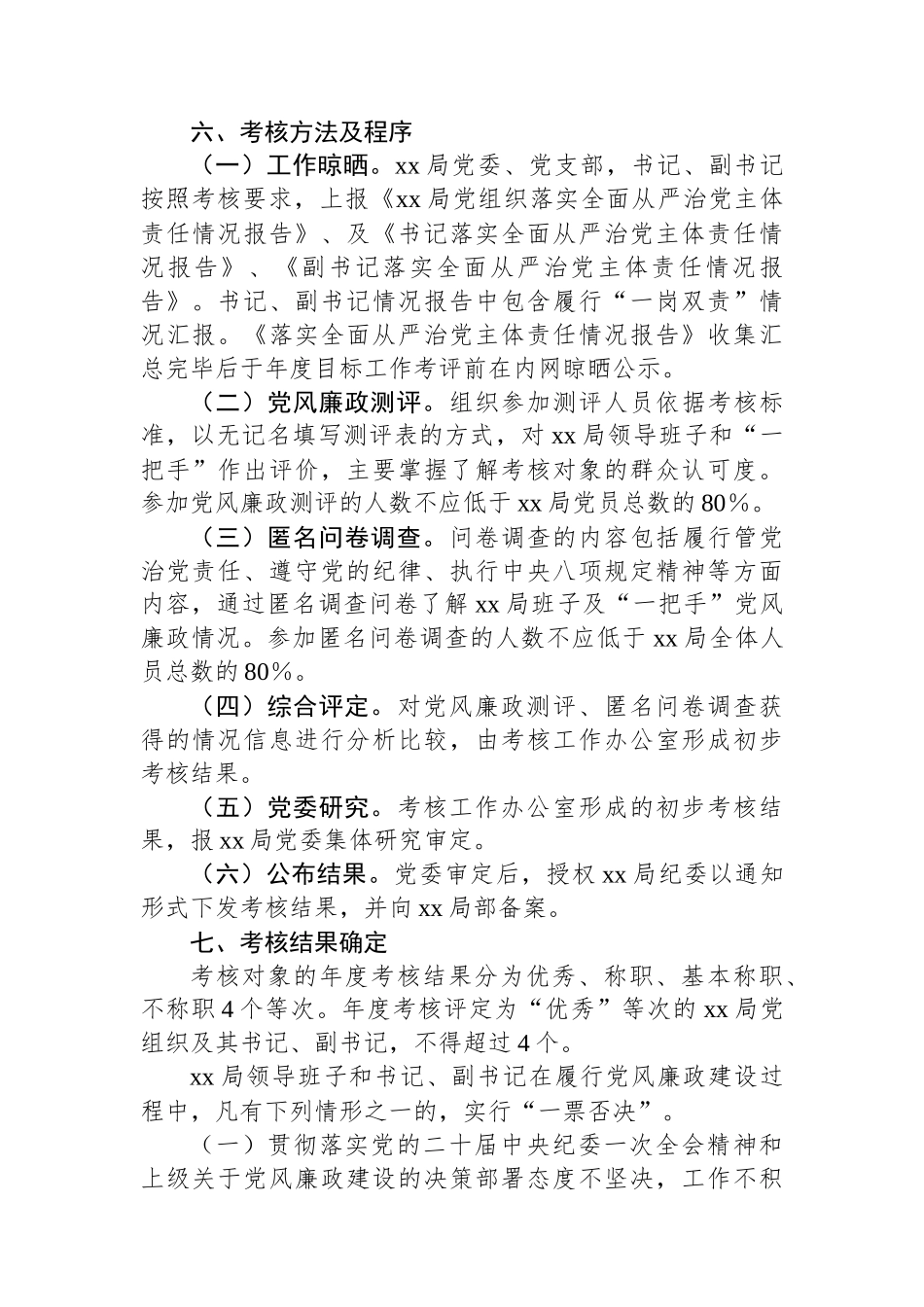 党组织党风廉政建设考核工作实施方案_第2页