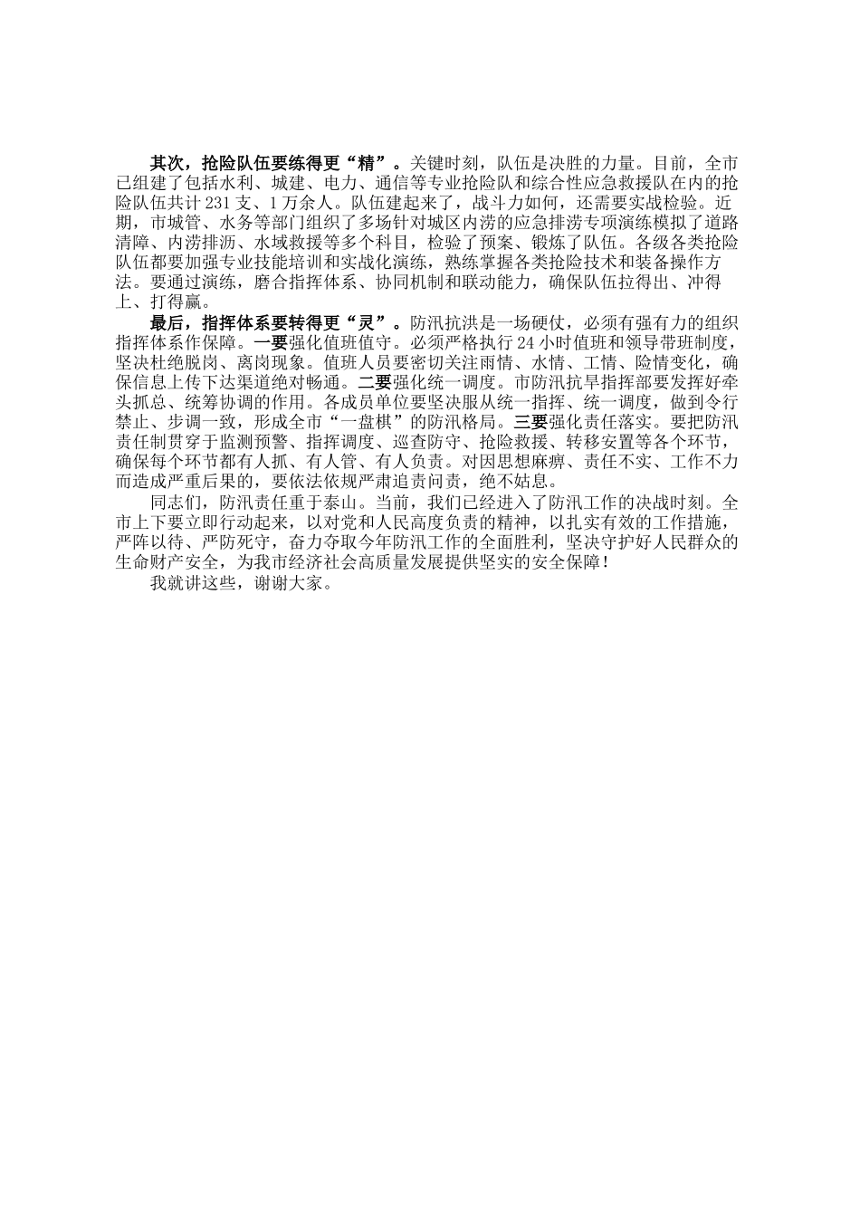 在市防汛工作会议上的讲话_第3页