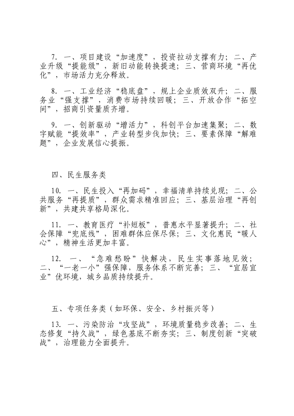汇报材料类三段式小标题50组_第2页