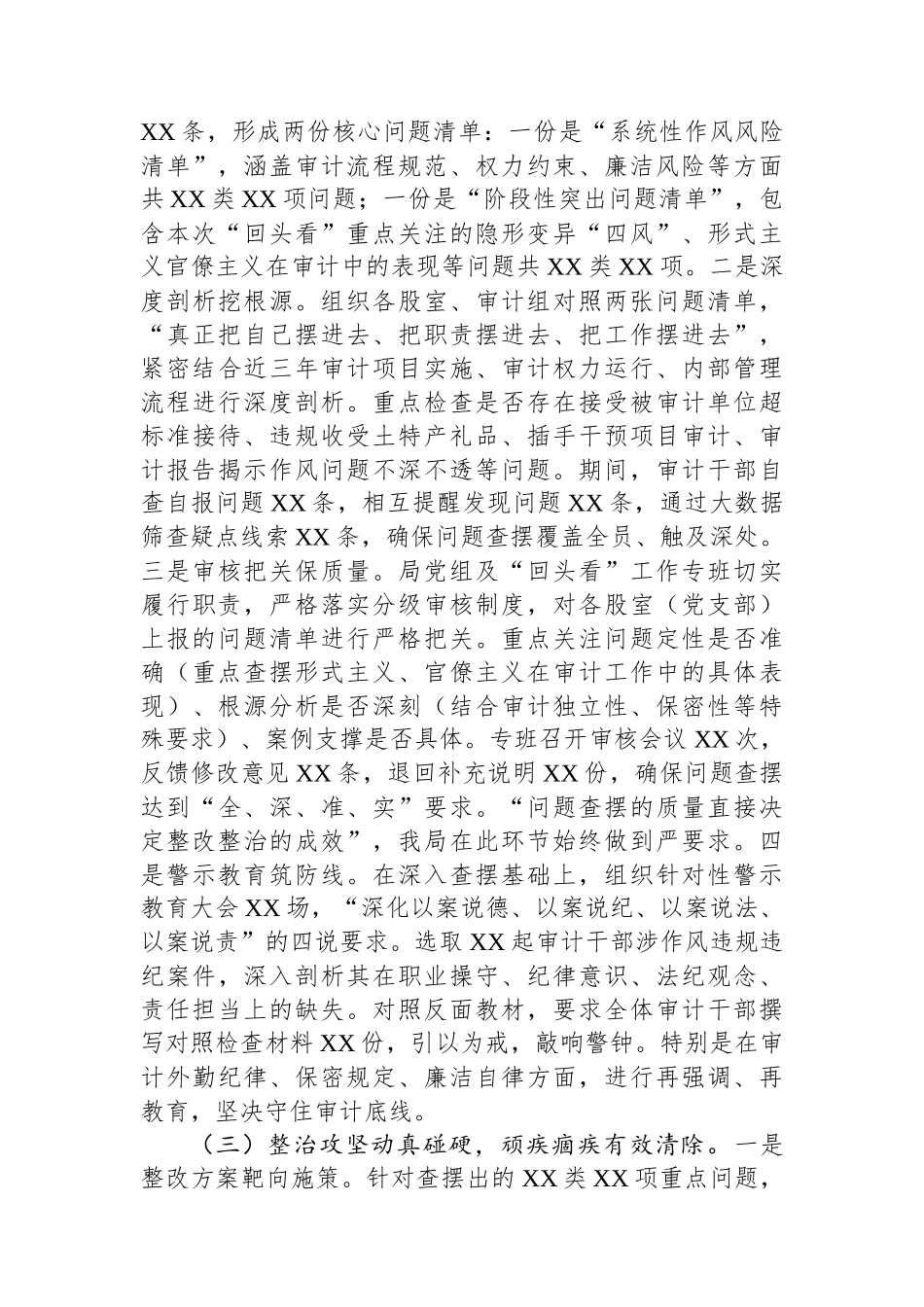 县审计局深入贯彻作风建设专题回头看情况报告_第3页