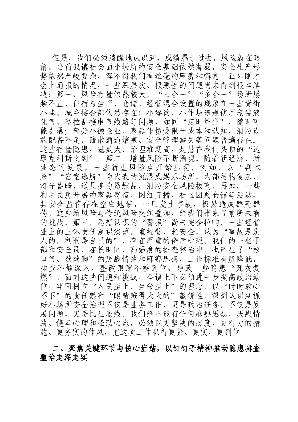 在镇社会面小场所安全治理工作推进会上的讲话_第2页
