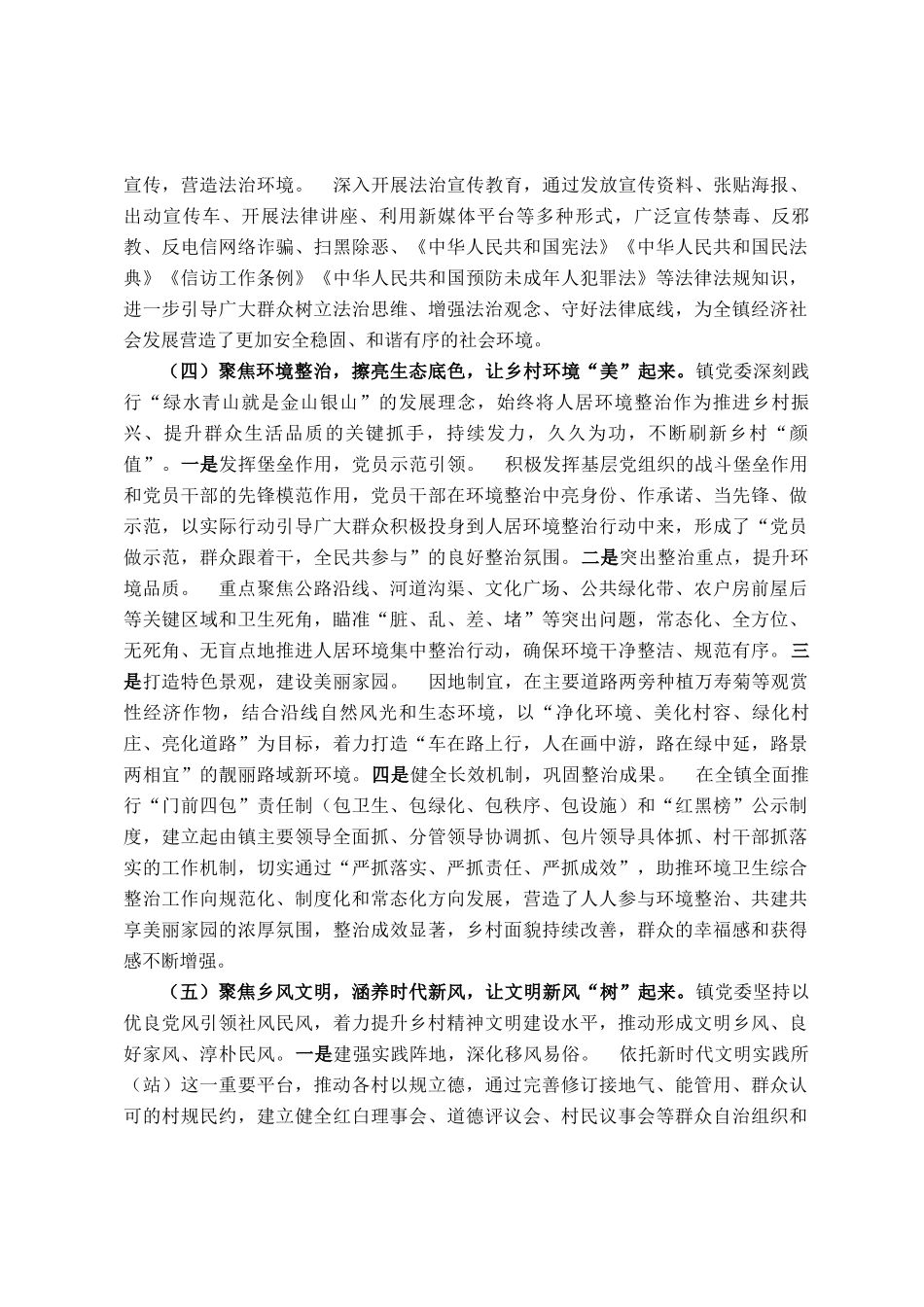 镇党委党建引领乡村全面振兴工作总结_第3页