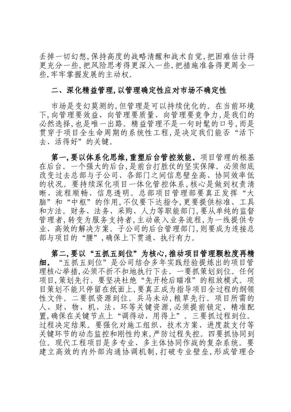 在2025年公司项目管理专题会暨第一次项目管理委员会上的讲话_第3页