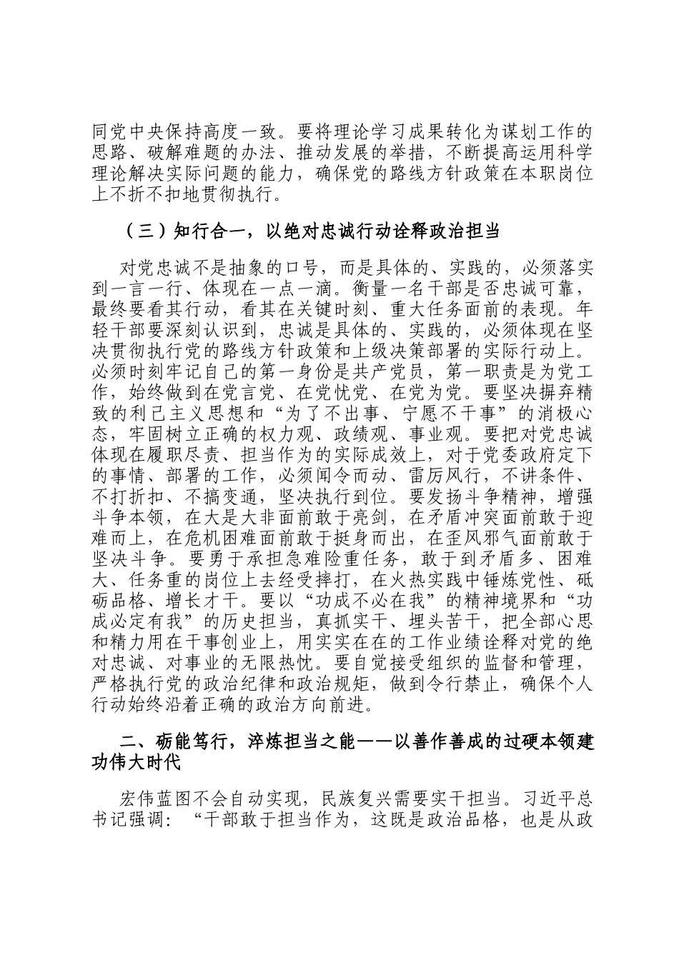 在2025年年轻干部座谈会上的讲话：淬炼青春本色锻造时代尖兵_第3页