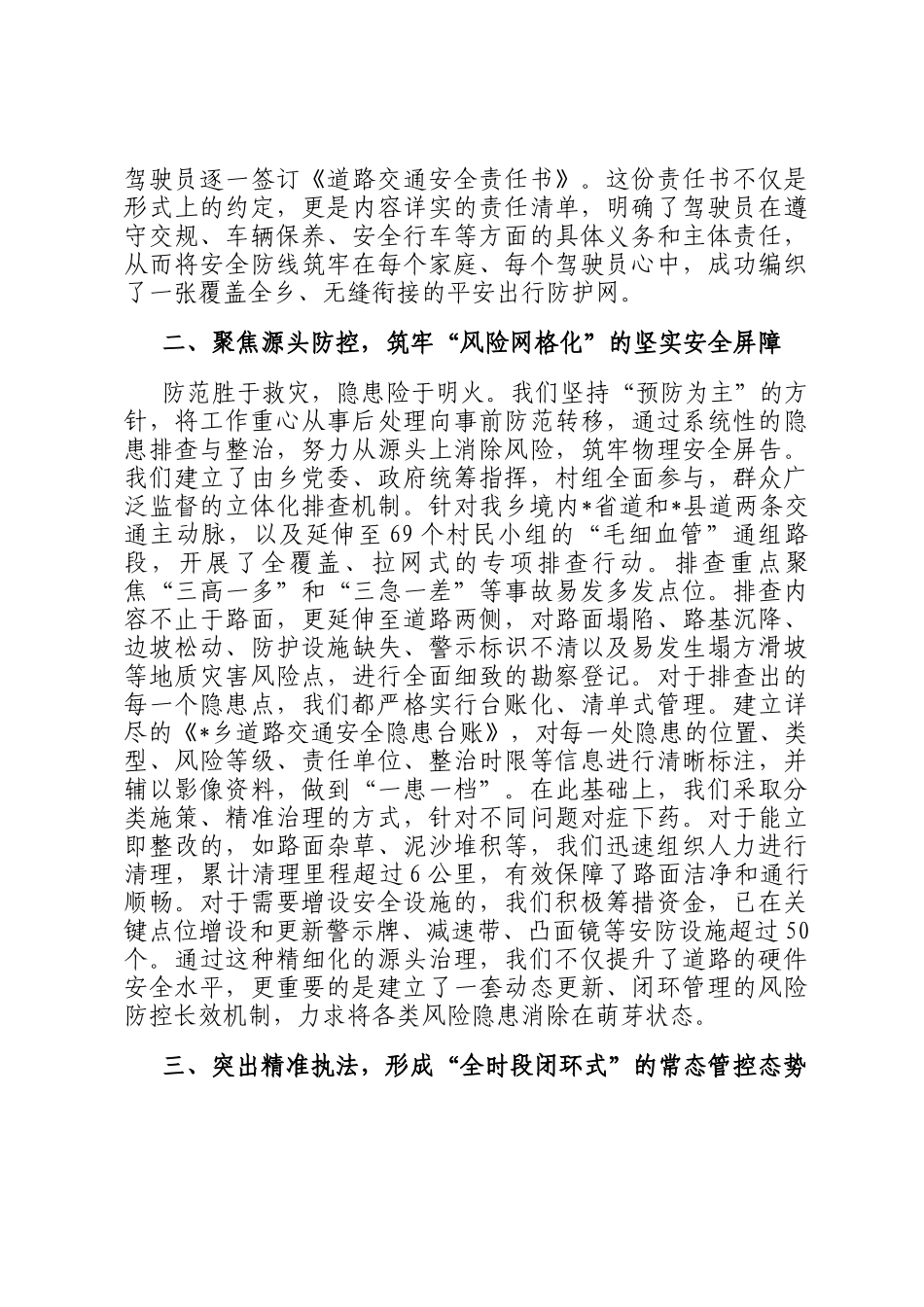 在2025年全市道路交通安全工作推进会议上的汇报_第2页