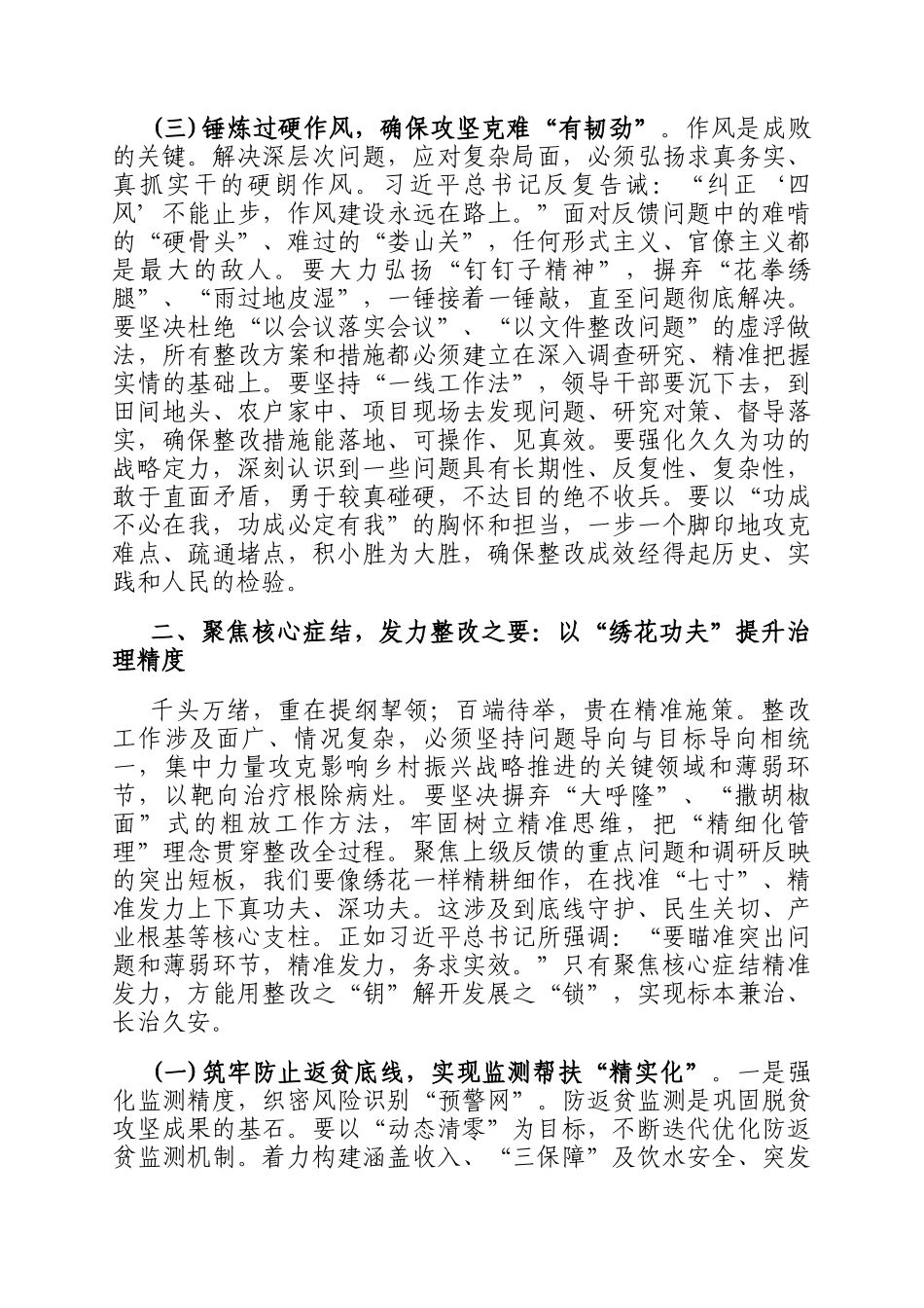 在2025年全县巩固拓展脱贫攻坚成果同乡村振兴有效衔接问题整改攻坚会上的讲话_第3页