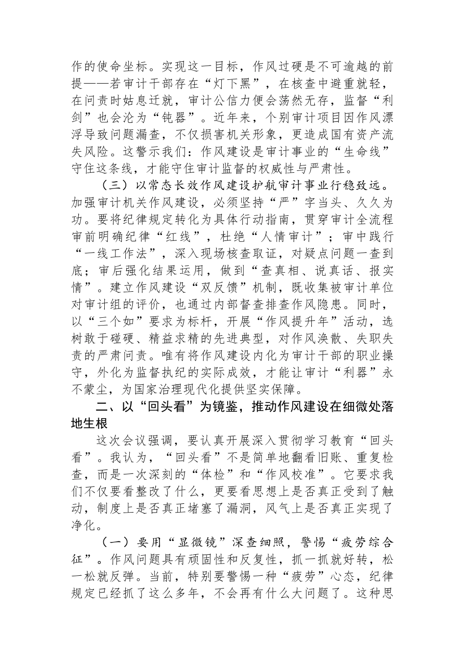 在2025年审计局党组理论学习中心组（扩大）会议暨作风建设专题研讨会上的发言_第2页