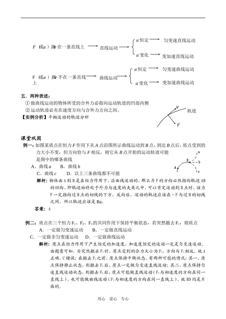 高一物理必修2 曲线运动_第3页