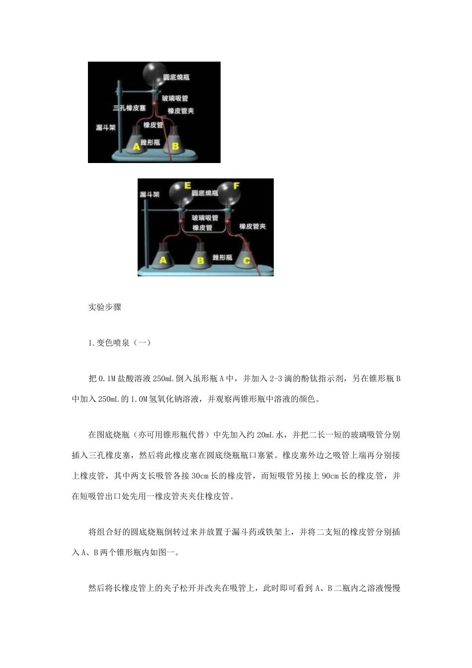 高三化学实验 变色喷泉与发光喷泉素材-人教版高三全册化学素材_第2页