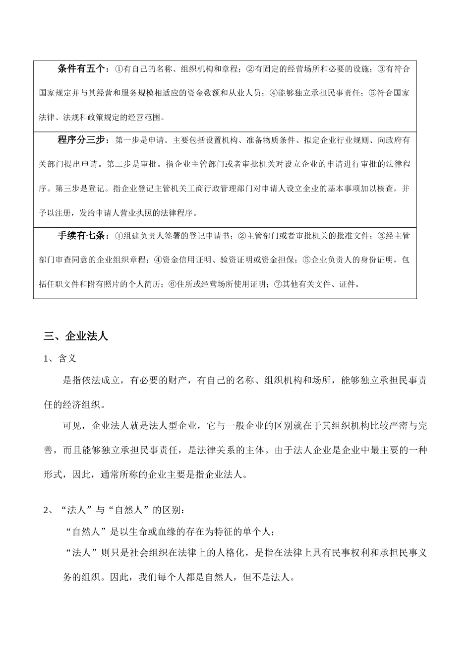 高一经济常识学案 第三课  企业和经营者 第一节 企业是市场的主体_第3页