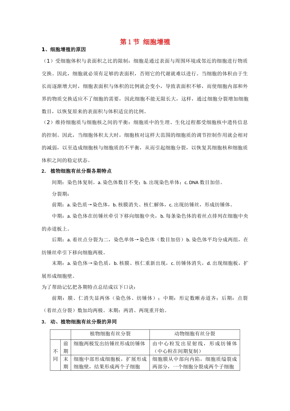 高一生物 5.1《细胞增殖》素材01（苏教版必修1）_第1页