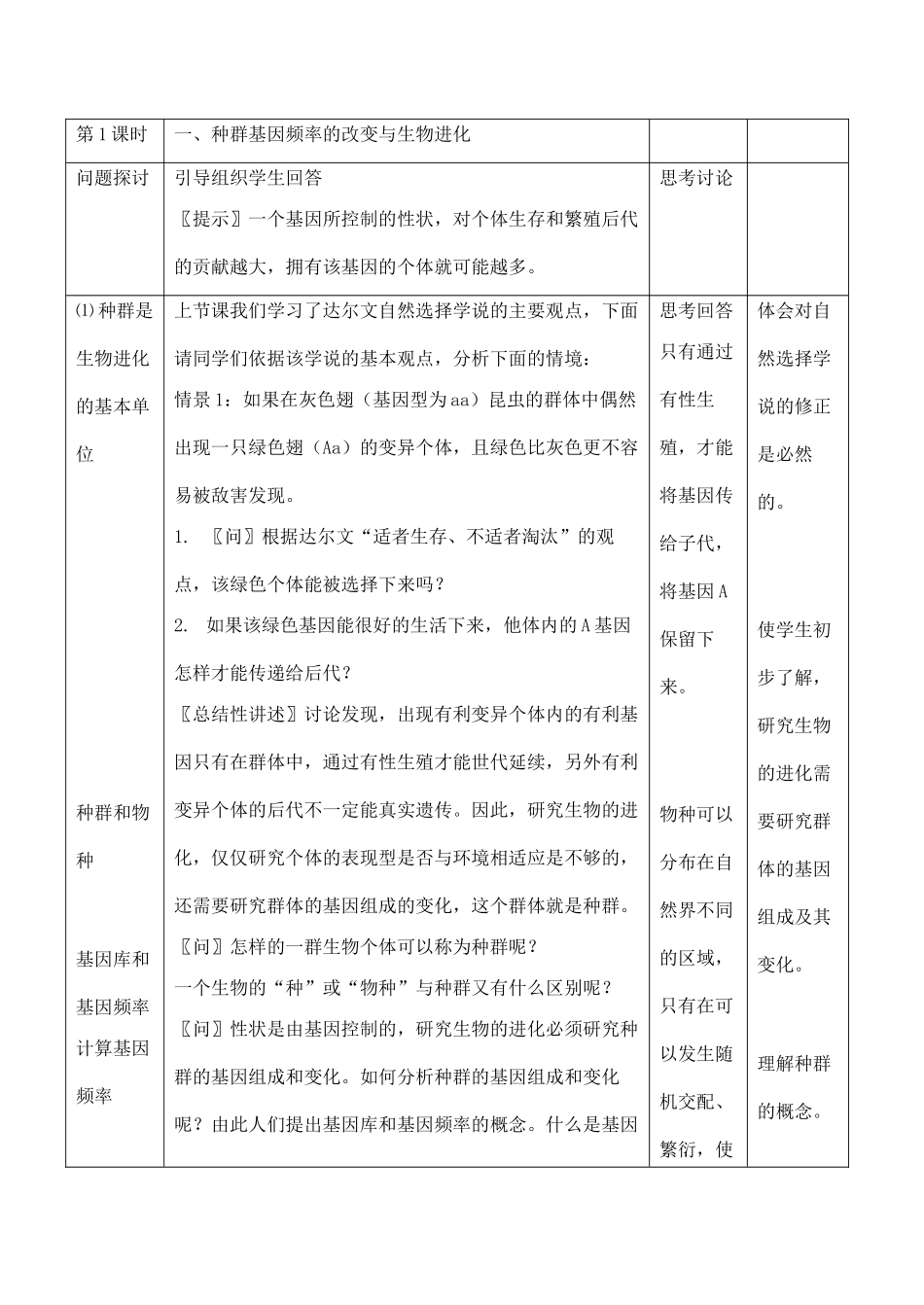 高一生物必修2 现代生物进化理论的主要内容_第2页