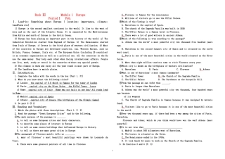 高一英语 Book Ⅲ Module 1  Europe学案 外研版