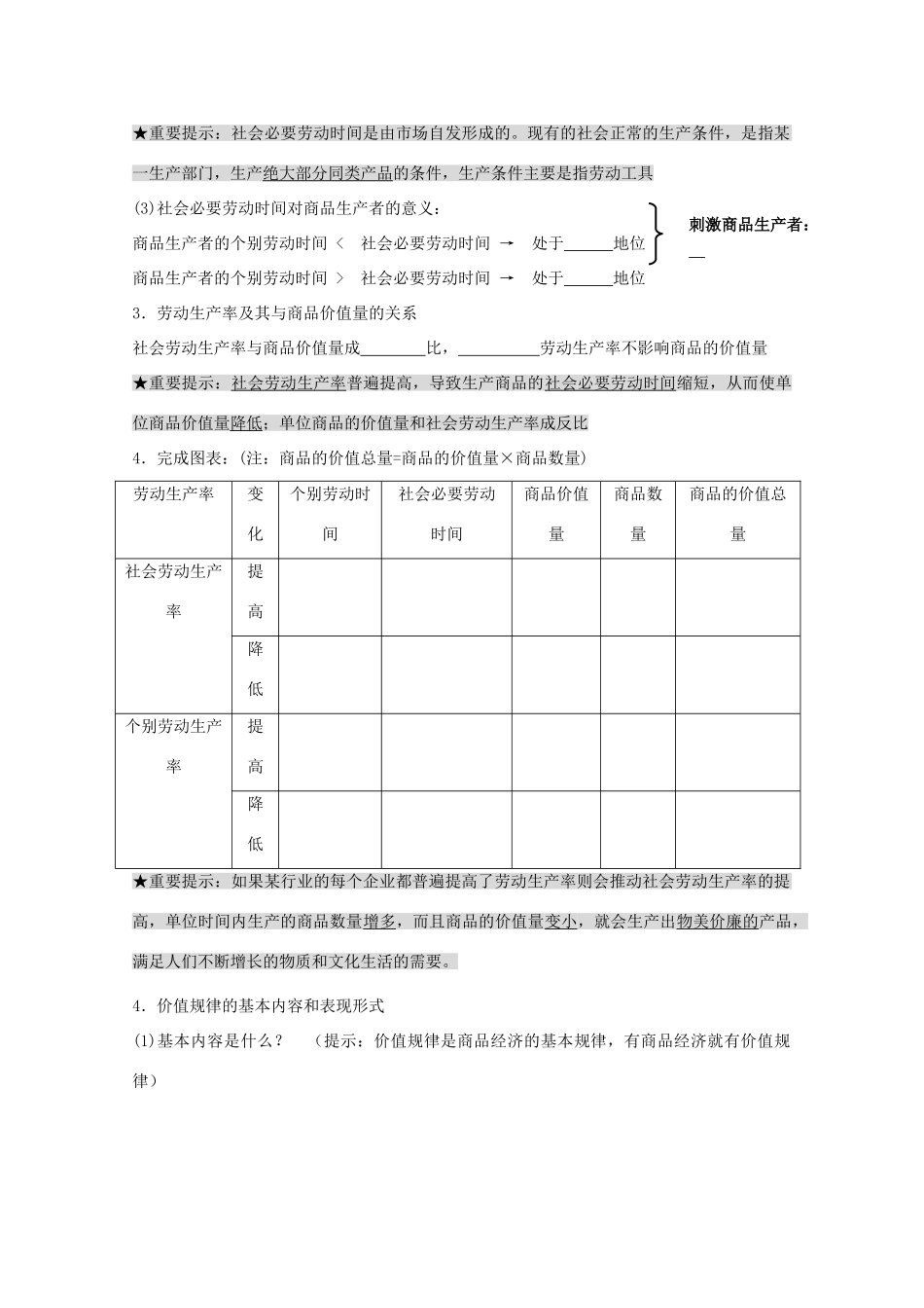 高三政治 多变的价格导学案（完美课堂） 新人教版必修1_第2页