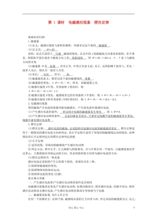 高三物理第一轮复习 电磁感应现象　楞次定律 新人教版