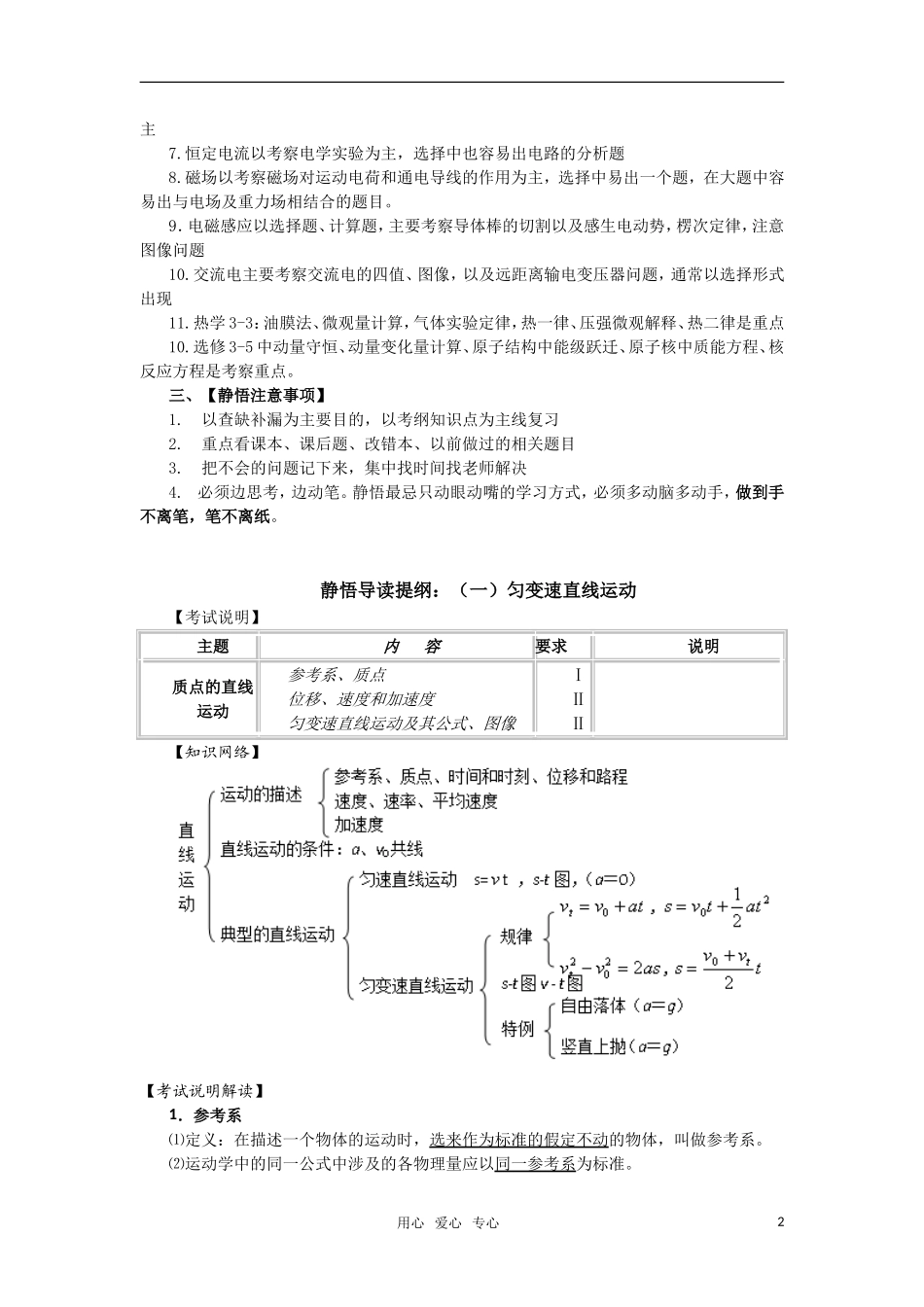 高三物理静悟导读提纲 （一）匀变速直线运动 新人教版_第2页