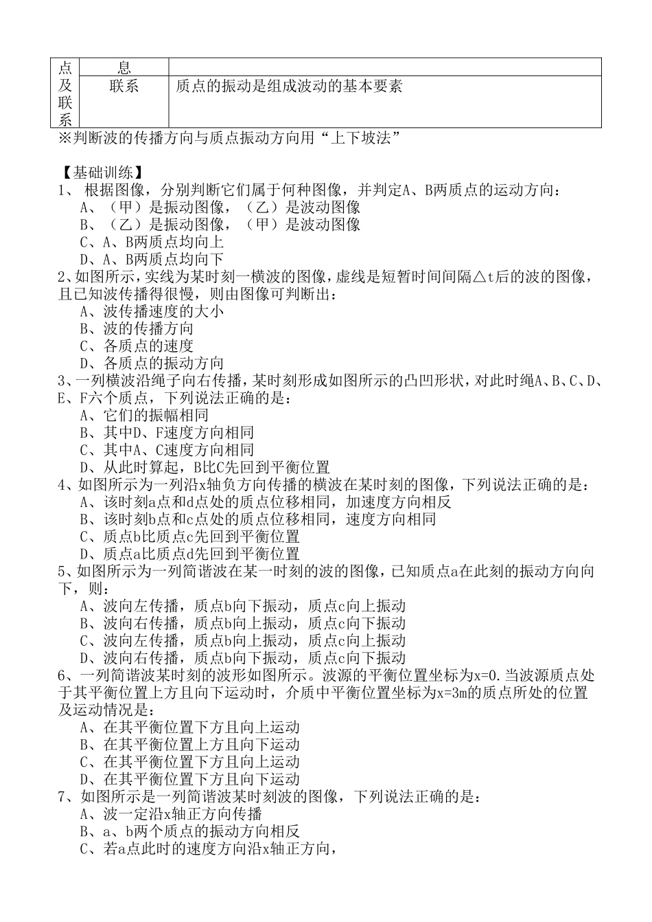 高三物理 12.2 波的图像 学案新人教版_第2页