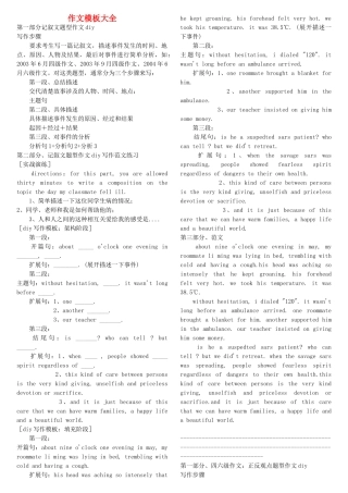 高三英语 大学六级作文模板大全素材