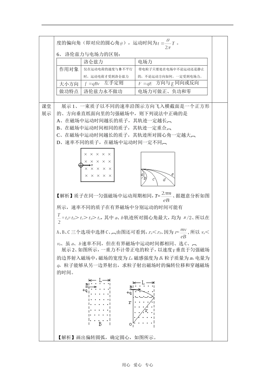 高三物理-带电粒子在磁场中的运动导学案2（一）{精品}_第3页
