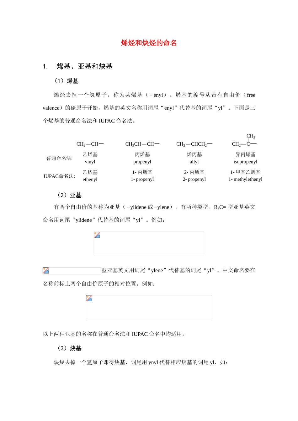 高中化学 1.3.2《烯烃和炔烃的命名》素材 新人教版选修5_第1页