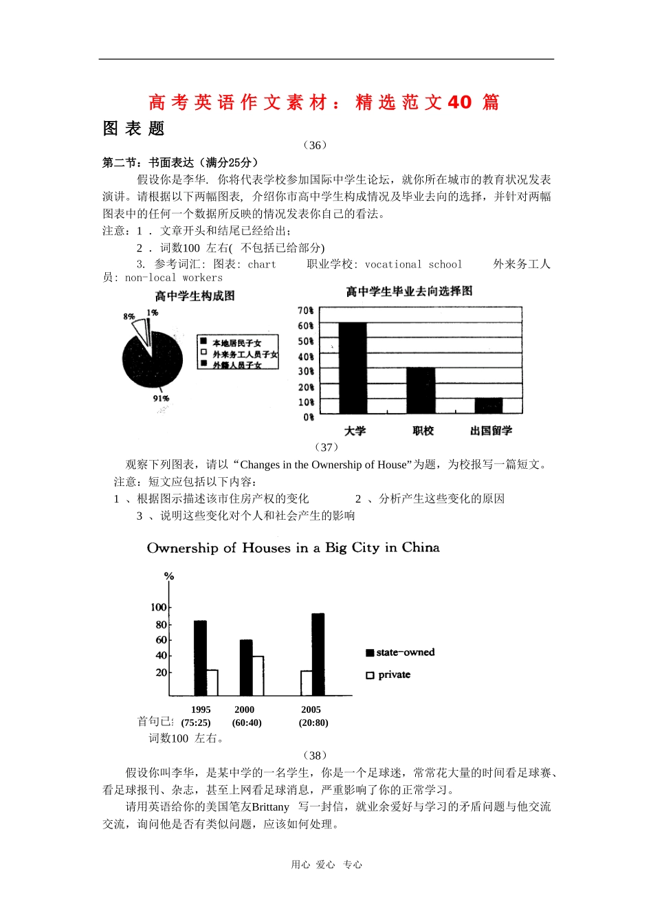 高三英语高考作文素材：精选范文40篇（四）_第1页