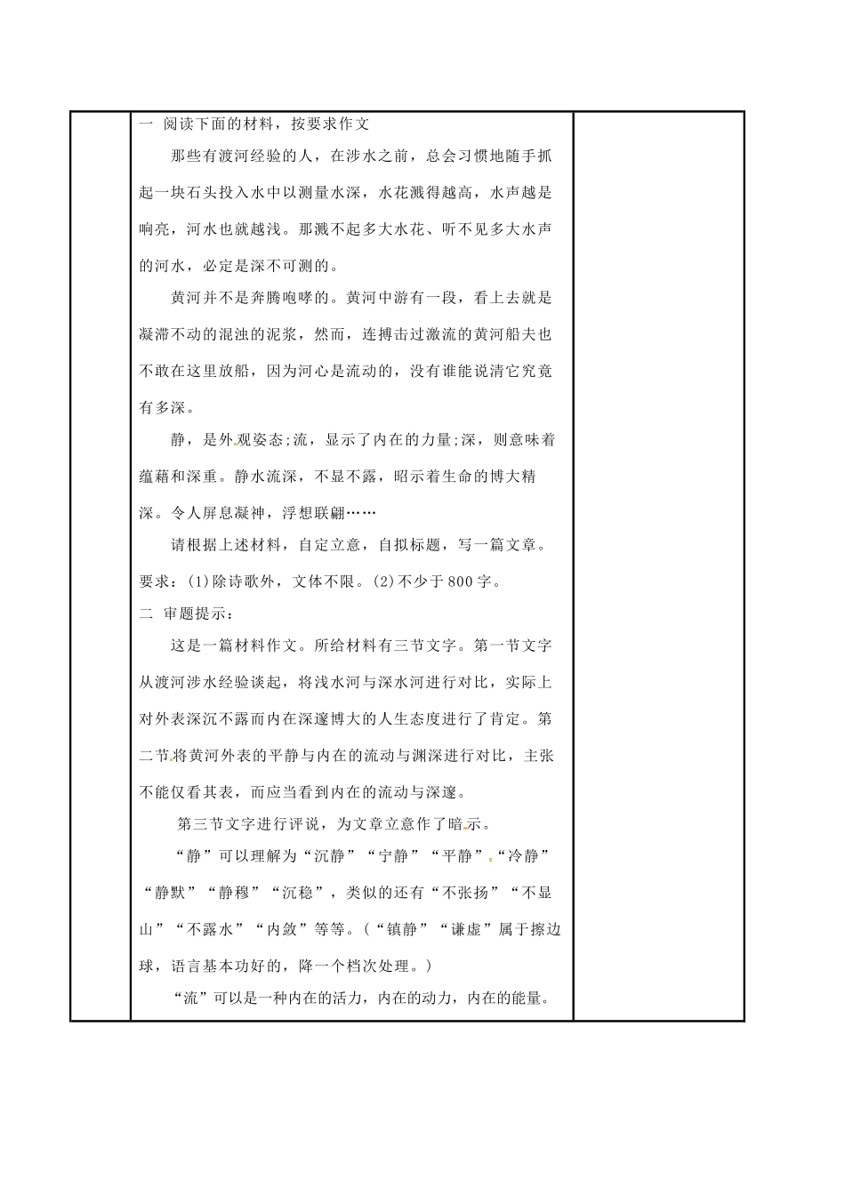 高三语文复习 作文审题立意教学案-人教版高三全册语文教学案_第2页
