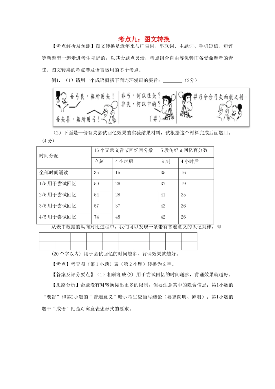 高三语文 图文转换专题复习素材_第1页