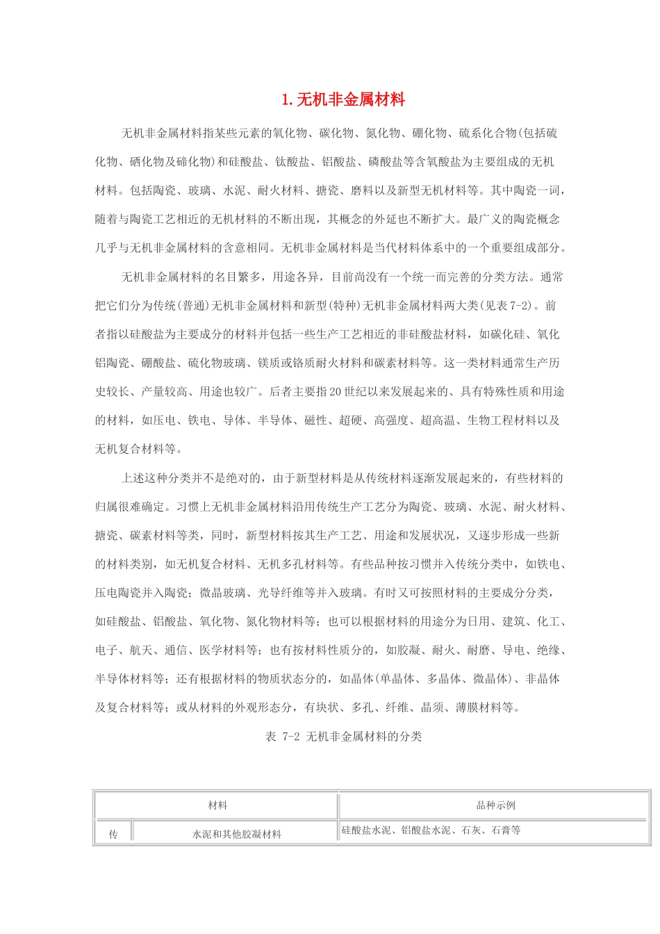 高中化学 《无机非金属材料》文字素材2 新人教版选修2_第1页