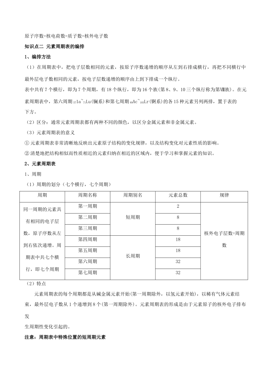 高中化学 专题03 元素周期律表教学案（含解析）-人教版高中全册化学教学案_第2页
