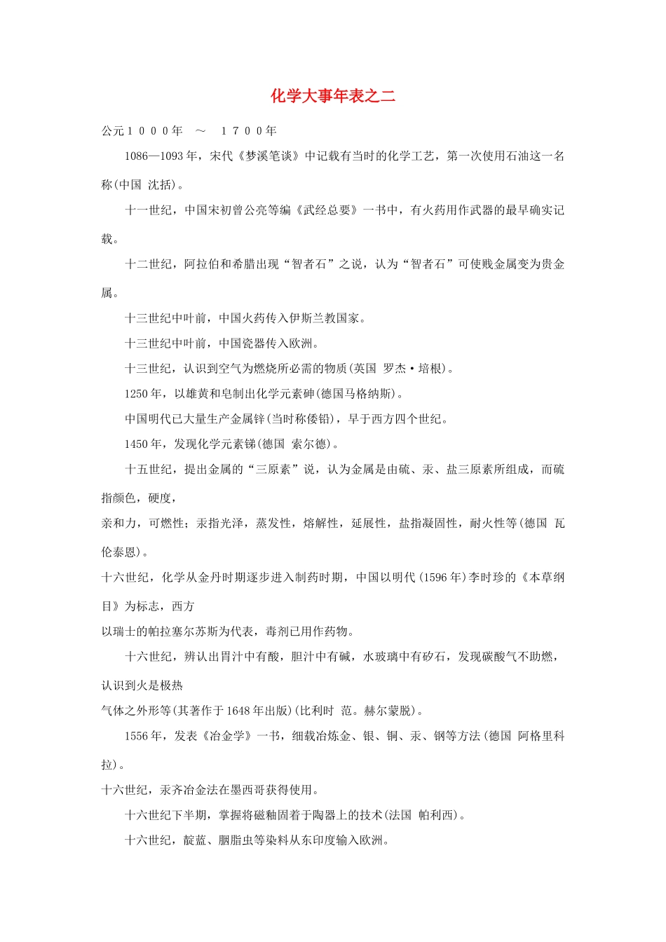 高中化学 大事年表之二素材_第1页
