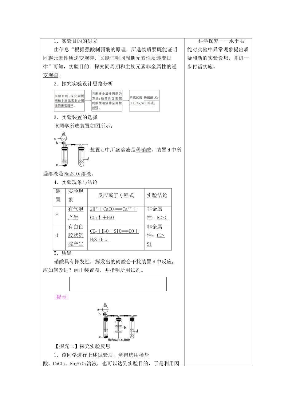 高中化学 专题5 微观结构与物质的多样性 专题复习课教学案 苏教版必修第一册-苏教版高中第一册化学教学案_第3页