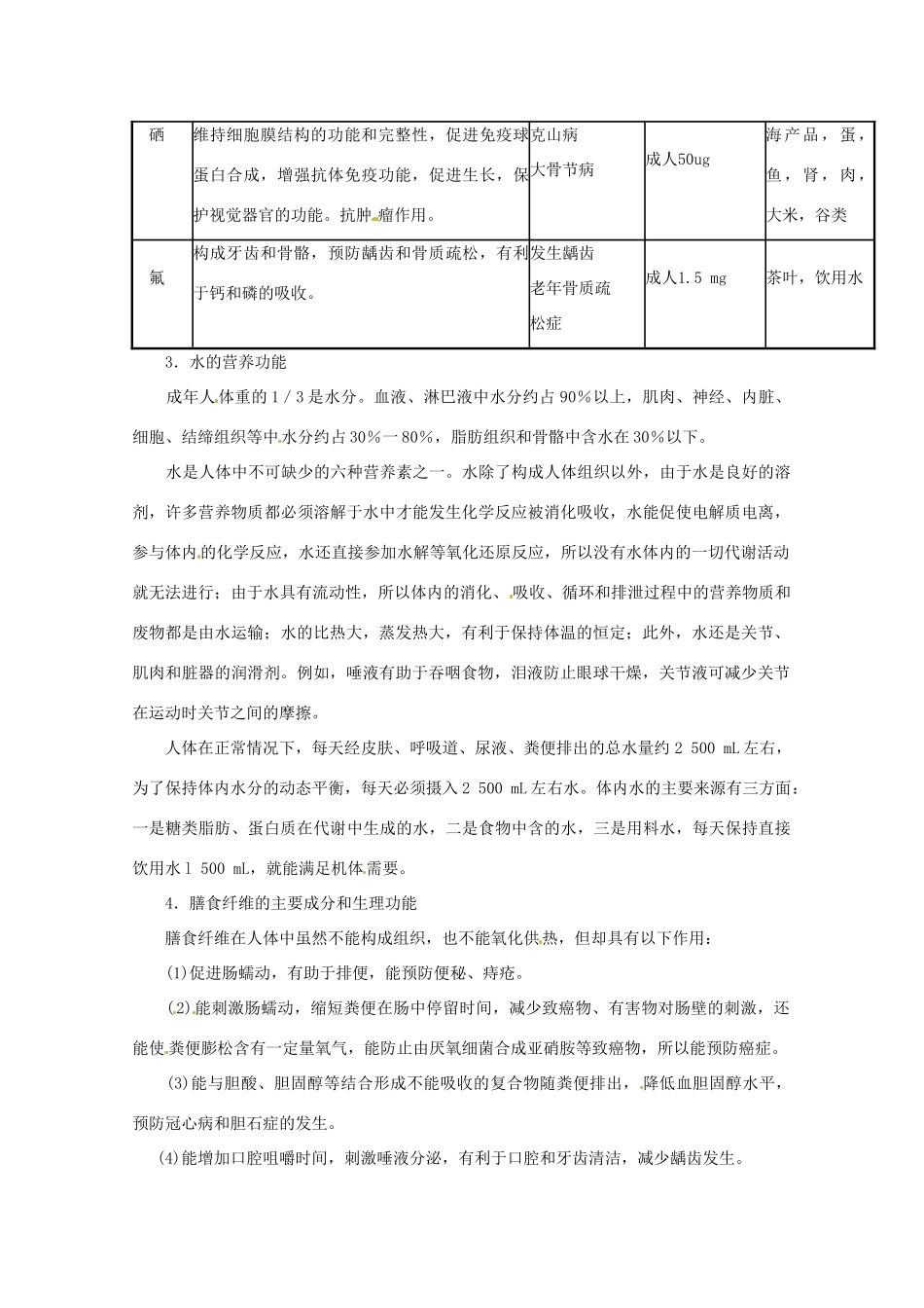 高中化学 化学与生活 2.1食物中的营养素素材 鲁科版选修1_第3页