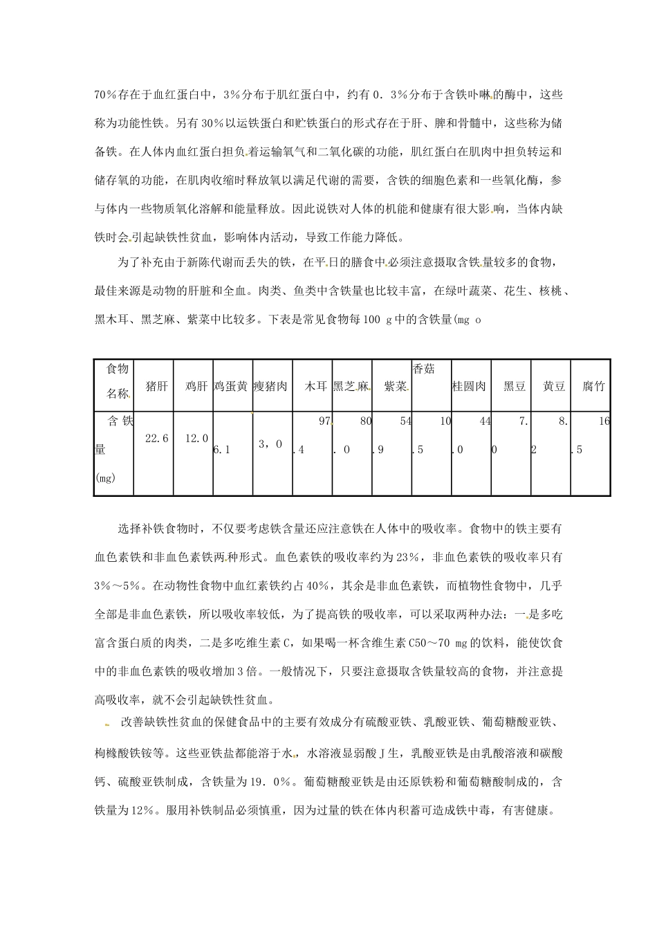 高中化学 化学与生活 2.4正确对待保健食品素材 鲁科版选修1_第2页