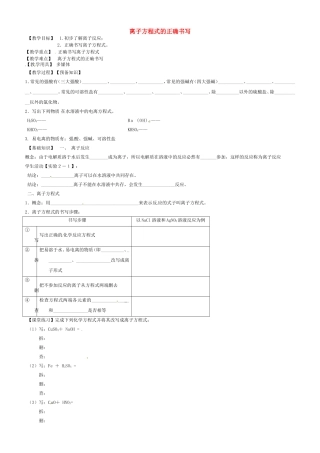高中化学 第2章 第2节《离子反应》教学案2 新人教版必修1-新人教版高一必修1化学教学案