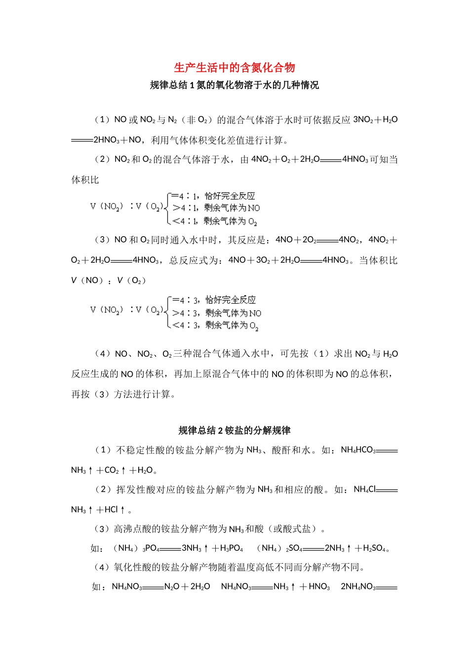 高中化学 生产生活中的含氮化合物素材 苏教版必修1_第1页