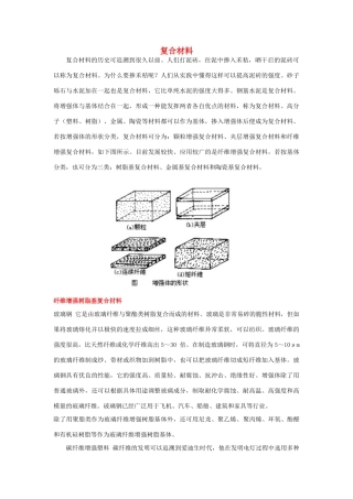 高中化学 第4章 材料家族中的元素 第3节 复合材料 复合材料素材素材 鲁科版必修1-鲁科版高一必修1化学素材