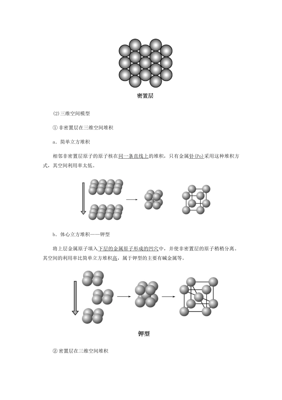 高中化学 第三章 晶体结构与性质 3-2 金属晶体的基本堆积模型和石墨晶体教学案 新人教版选修3-新人教版高二选修3化学教学案_第2页