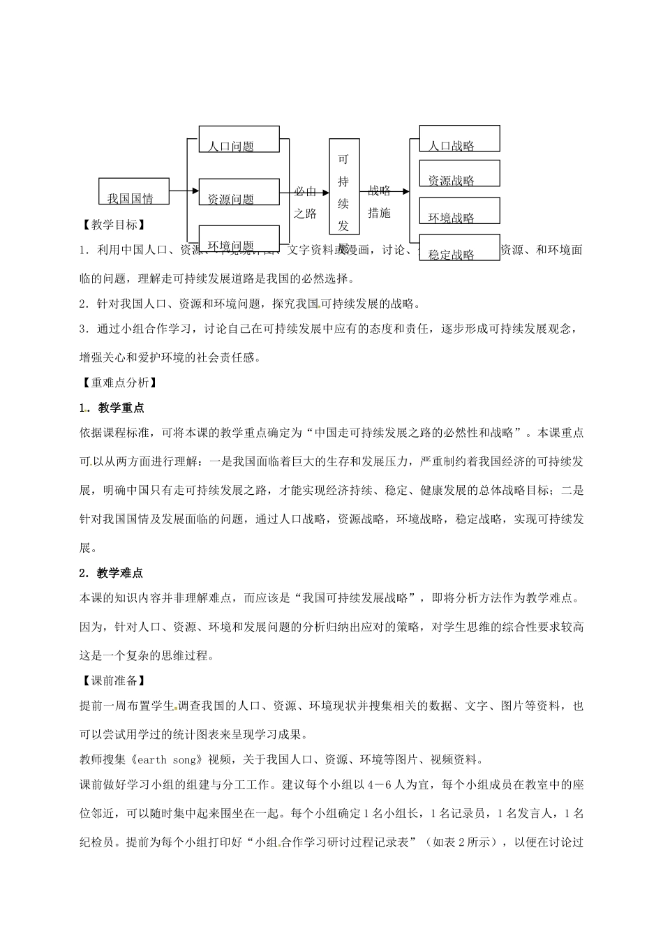 高中地理 2.3 中国可持续发展之路教案 鲁教版必修3-鲁教版高二必修3地理教案_第2页
