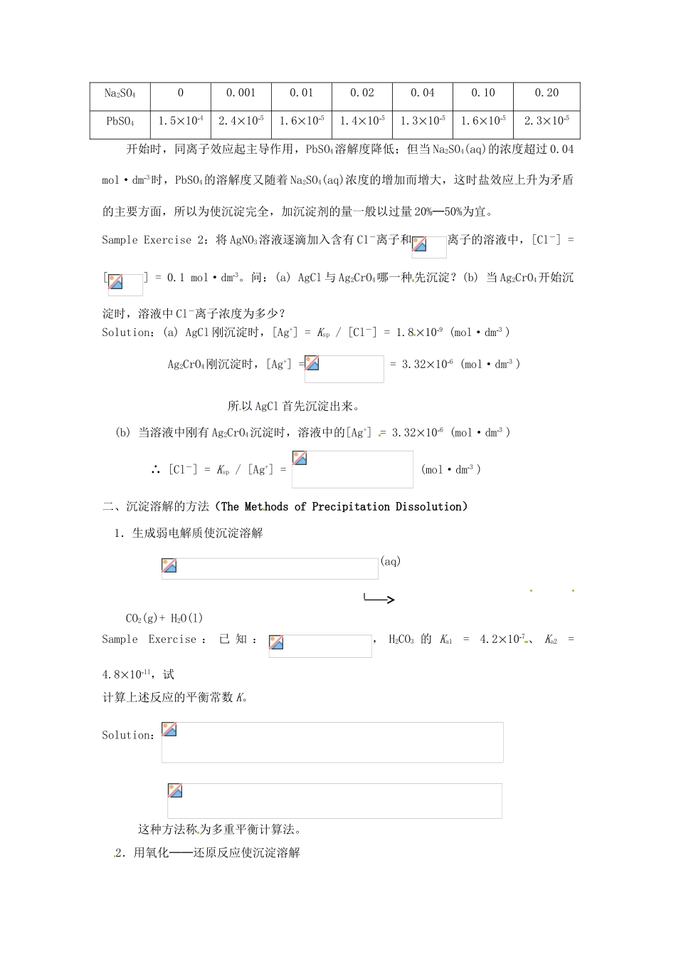 高中化学竞赛辅导 无机化学 5.2沉淀—溶解平衡的移动知识点素材-人教版高中全册化学素材_第2页