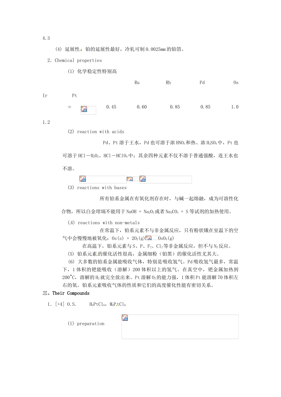 高中化学竞赛辅导 无机化学 19.2铂族元素知识点素材-人教版高中全册化学素材_第2页