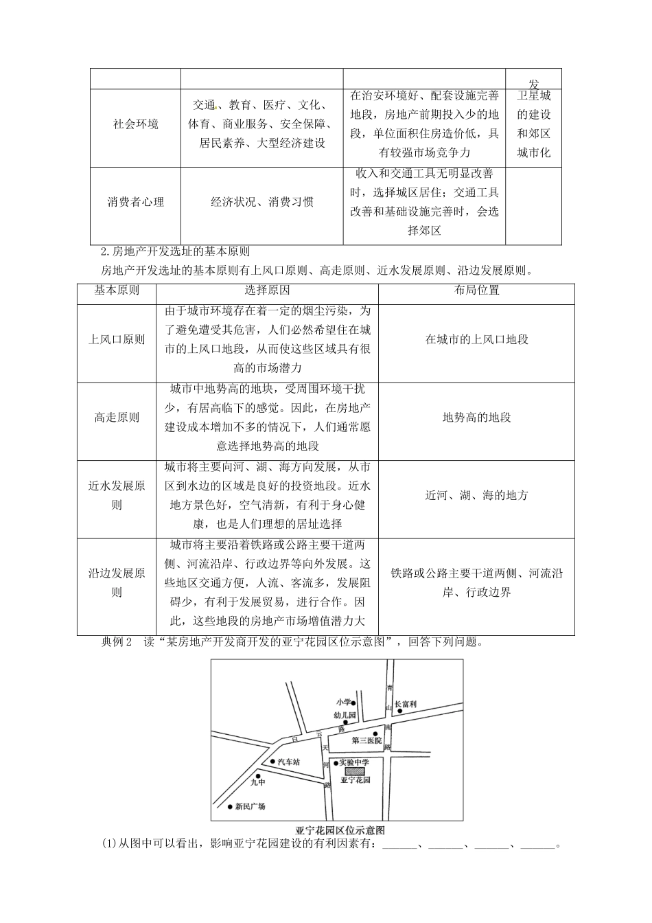 高中地理 4.1 城乡人居环境导学案 新人教版选修4_第3页