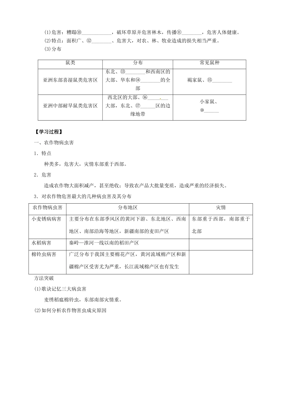 高中地理 2.5 中国的生物灾害导学案 新人教版选修5_第2页