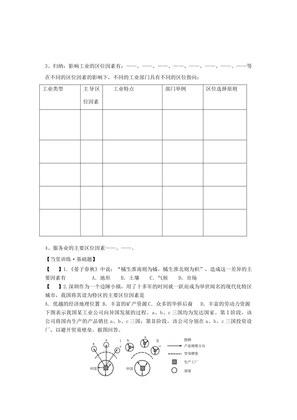 高中地理 城市的空间结构学案 湘教版必修2_第2页
