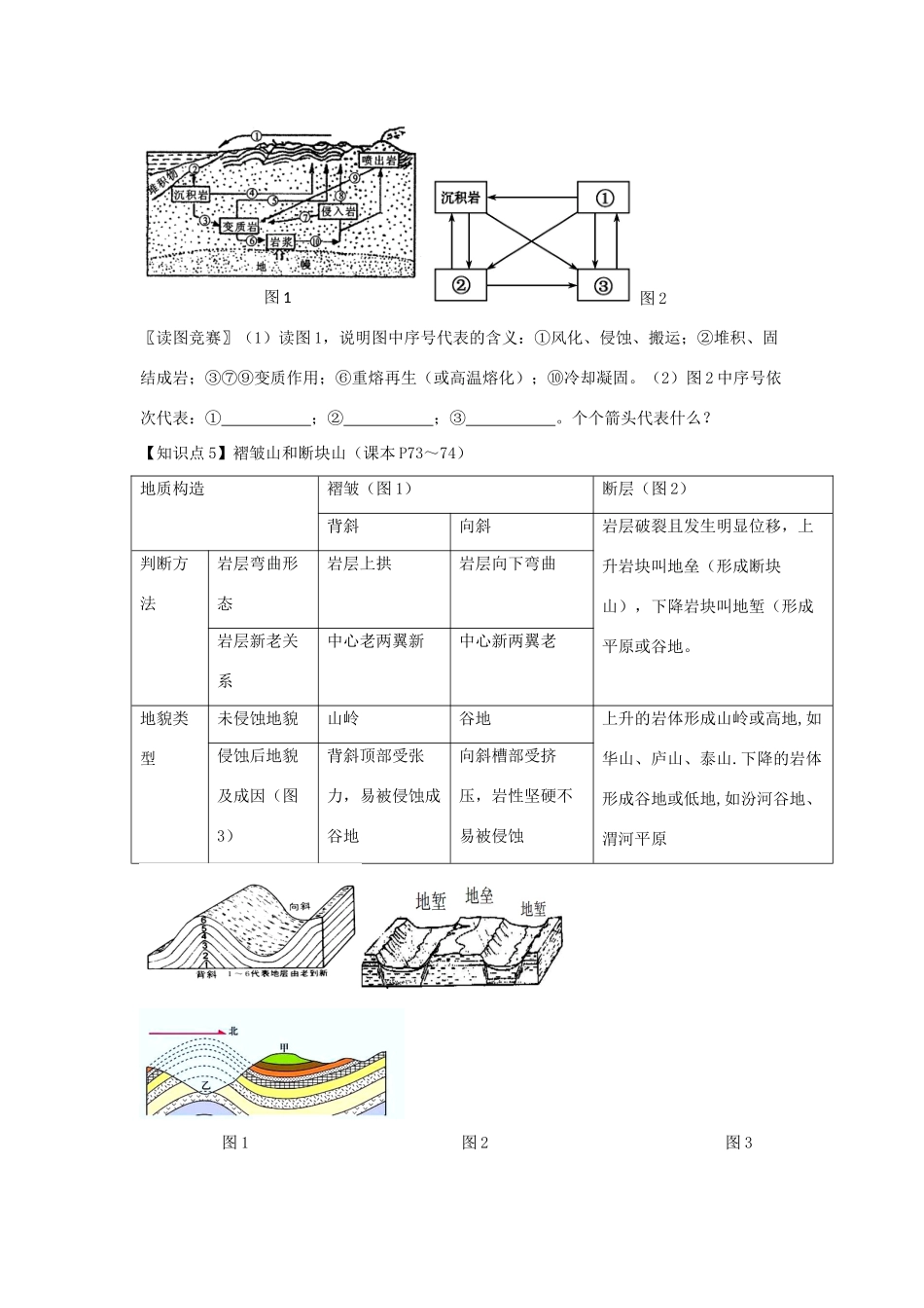 高中地理 地表形态的塑造导学案 新人教版必修1-新人教版高二必修1地理学案_第3页