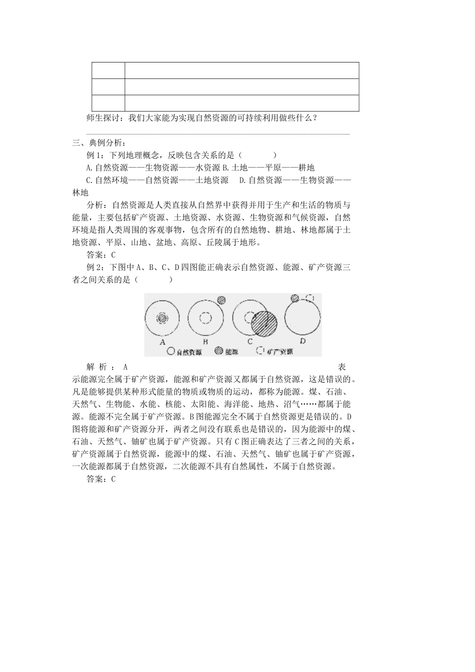 高中地理 4.1《自然资源与人类》学案6 鲁教版必修1_第3页