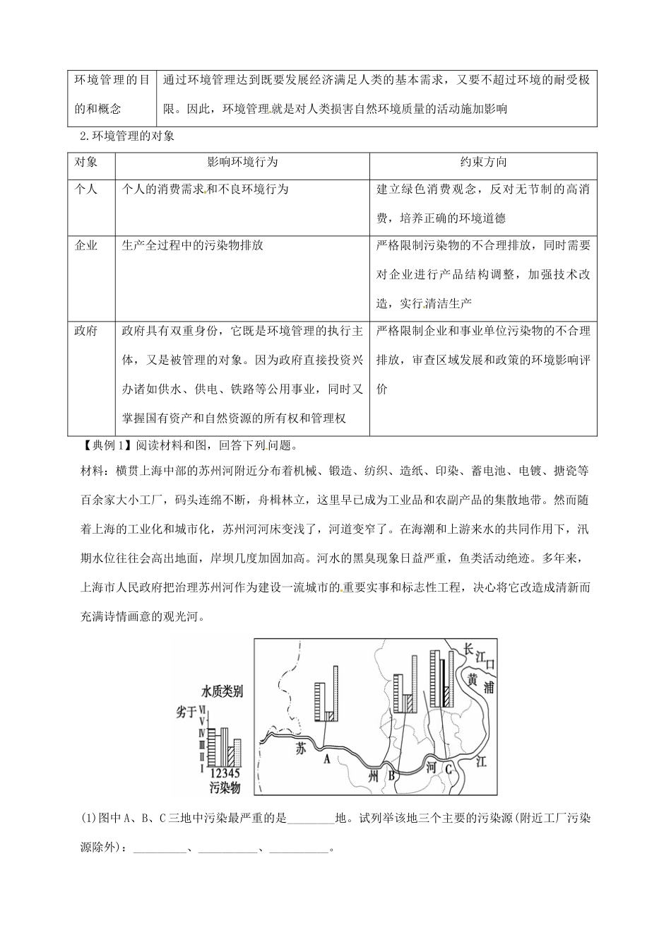 高中地理 5.1认识环境管理导学案 新人教版选修6-新人教版高二选修6地理学案_第2页
