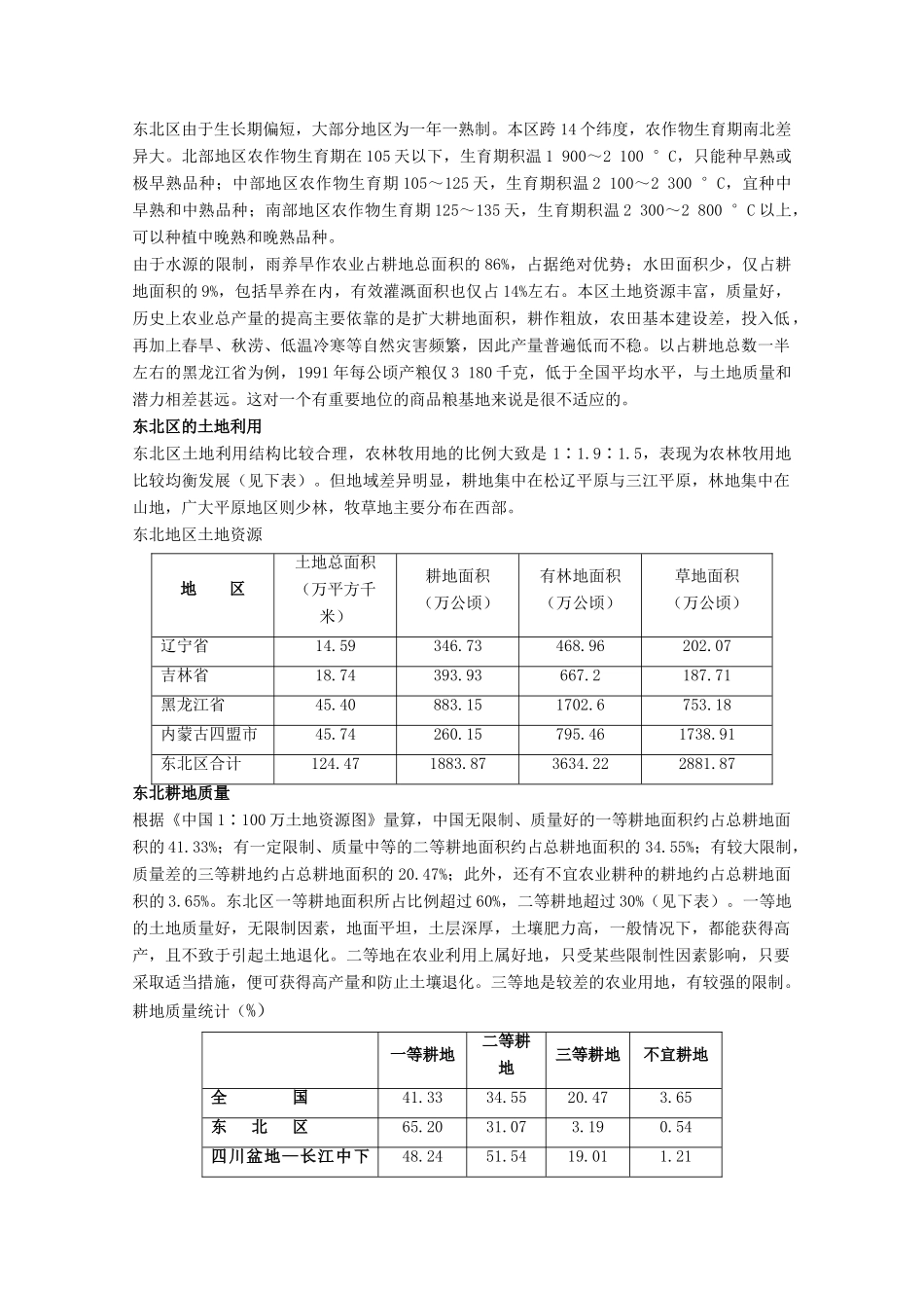 高中地理 8.1《东北地区农林基地建设的地理背景》素材 旧人教版选修2_第2页