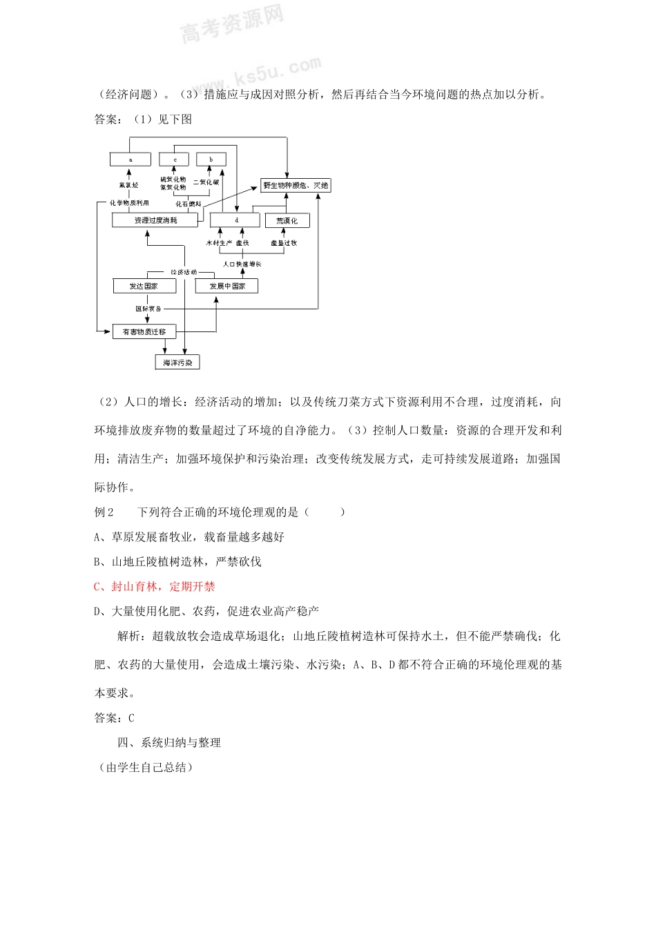 高中地理 1.3《当代面临的环境问题》导学案 鲁教版选修6_第3页