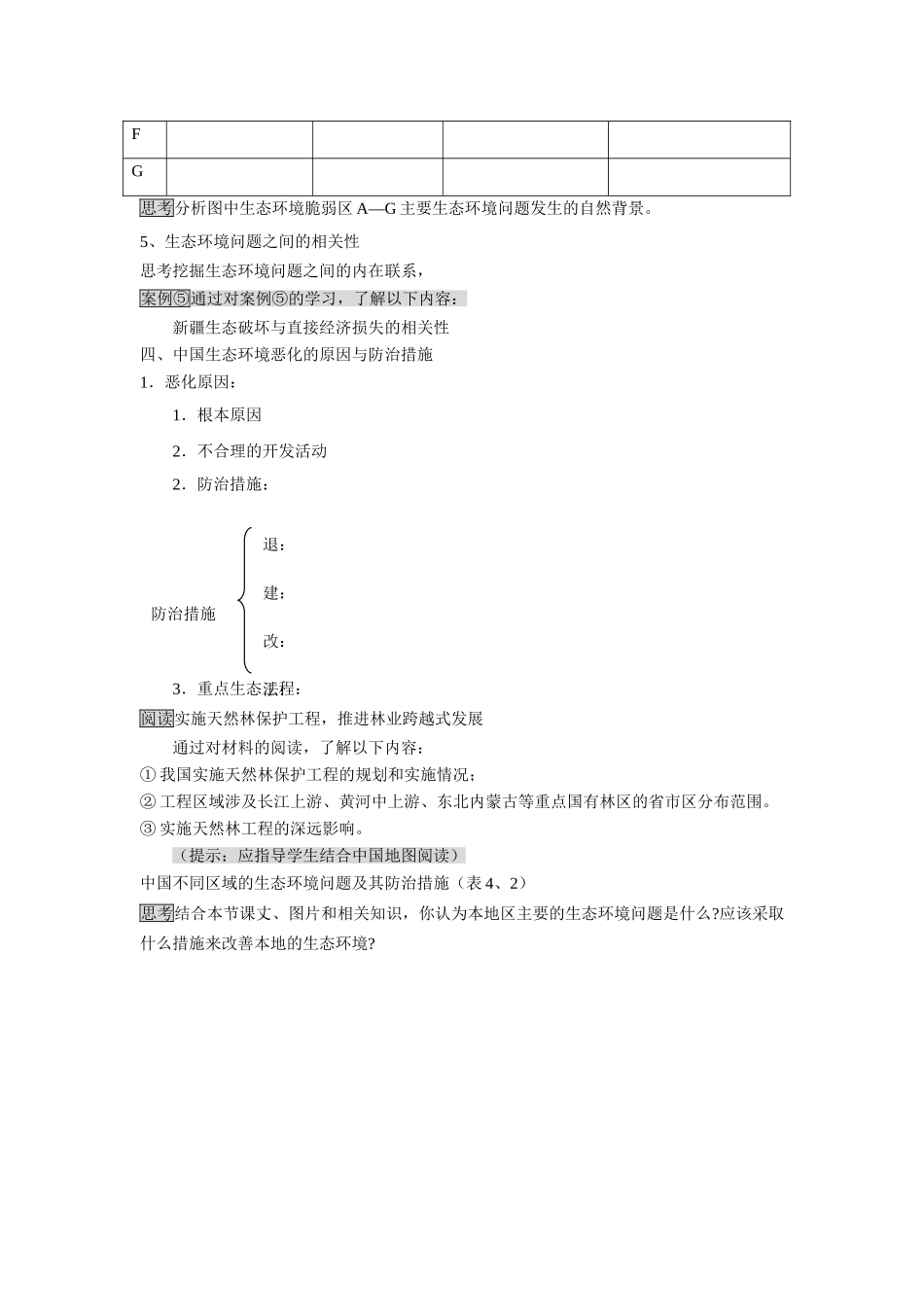 高中地理 4.5《中国区域生态环境问题及其防治途径》学案 新人教版选修6_第2页