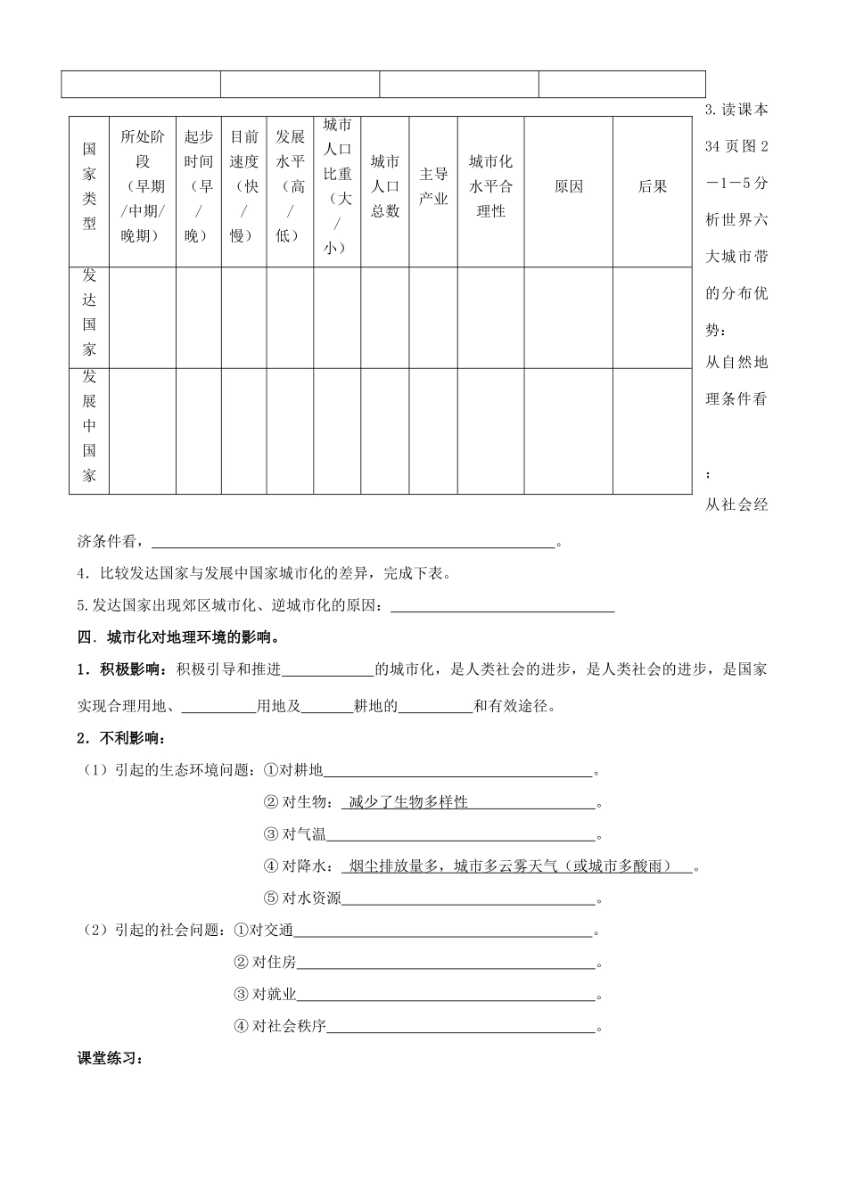 高中地理 4．城市发展与城市化 鲁教版必修2_第2页